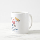 建物を一緒に過ごす | かわいいDIYカップルホーム コーヒーマグカップ (正面右)