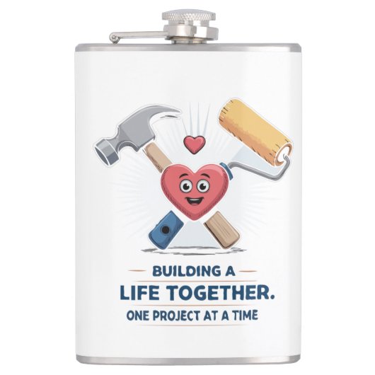 建物を一緒に過ごす | かわいいDIYカップルホーム フラスク (正面)