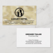 建物アイコン | ゴールドフォイルきらめく 名刺 (正面/裏面)