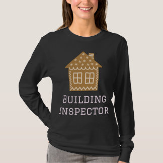 建物インスペクターおもしろいジンジャーブレッドハウスデコレーション Tシャツ