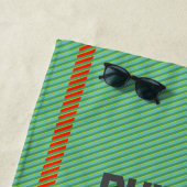 建物ギーク懸命ドライブカスタム文字 ビーチタオル (インサイチュ)