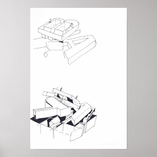 建物ゲームスケッチ7 BとAモノグラムP ポスター (正面)