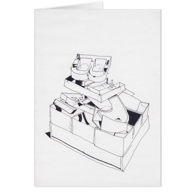 建物ゲームスタッキングレタースケッチ17カード (正面)