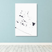 建物ゲームスタッキングレタースケッチ17 C キャンバスプリント (インサイチュ (ウッドフロア))