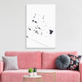 建物ゲームスタッキングレタースケッチ17 C キャンバスプリント (インサイチュ (リビング))