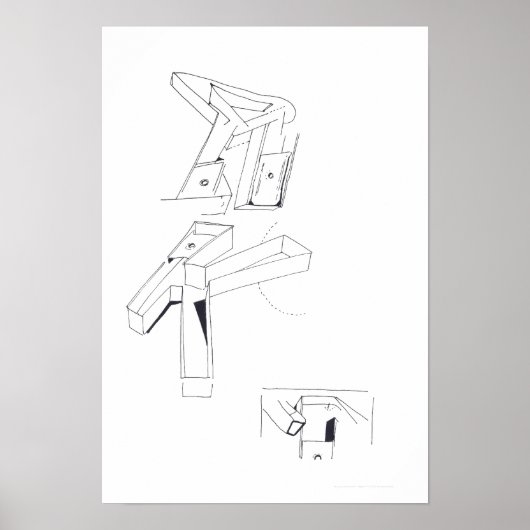 建物ゲームズKモノグラムスケッチ19 C ポスター (正面)