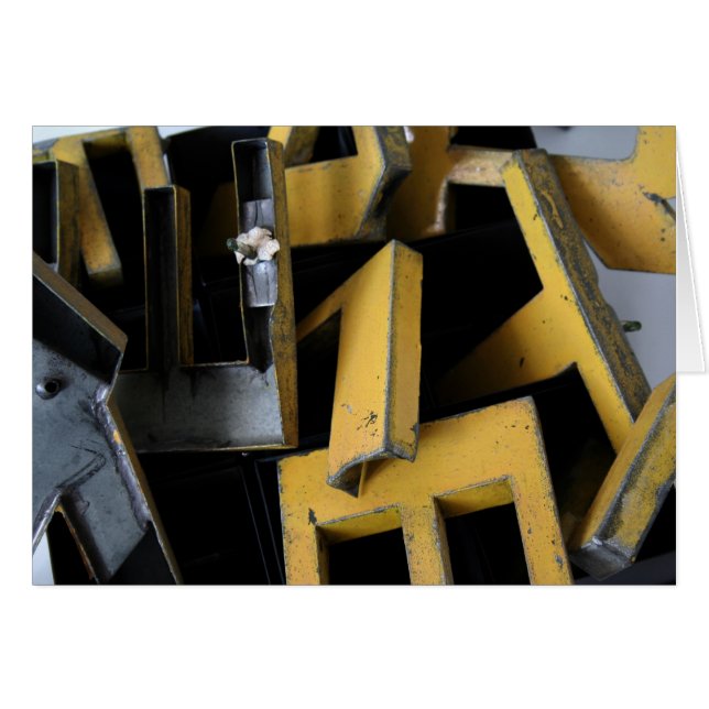 建物ゲームメタルレター抽象芸術タイポグラフィ (正面横)