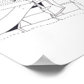 建物ゲーム3スタッキングレタースケッチ18 P ポスター (角)