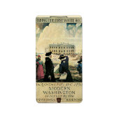 建物ザファーストホワイトハウス旅行ポスター ラベル (正面)