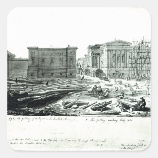 建物ザ・ニューギャラリー・オブ・ブリティッシュ・ミュージアム スクエアシール (正面)