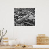 建物ザB24フリート1943 BW ポスター (キッチン)