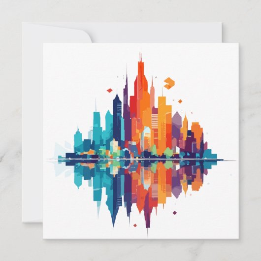 建物シティスケープモダン超高層ビルシティライフ カード (正面)