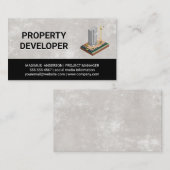 建物スカイスクレーパー |建築開発者 名刺 (正面/裏面)