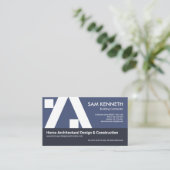 建物スタイリッシュ屋根Aフレーム建築ビルダ 名刺 (スタンド正面)