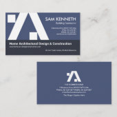 建物スタイリッシュ屋根Aフレーム建築ビルダ 名刺 (正面/裏面)