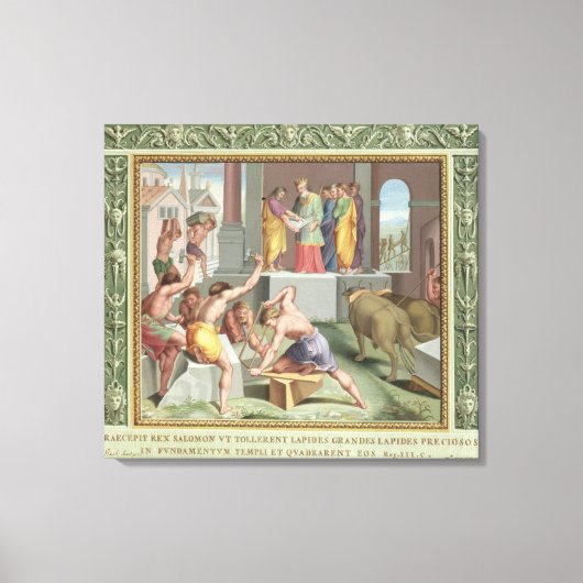 建物ソロモンの神殿、イラストレーション キャンバスプリント (正面)