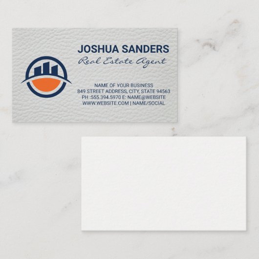 建物タウンロゴ |不動産実在代理業者 名刺 (正面/裏面)