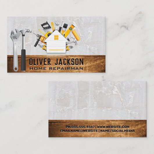 建物ツール |ホームアイコン |木石 名刺 (正面/裏面)