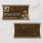 建物ツール |木材 |金ゴールド縁ど 名刺 (正面/裏面)