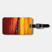 建物ドリームホープ引用文サンセットバックグランドOtterB ラゲッジタグ (正面横)