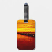 建物ドリームホープ引用文サンセットバックグランドOtterB ラゲッジタグ (裏面縦)