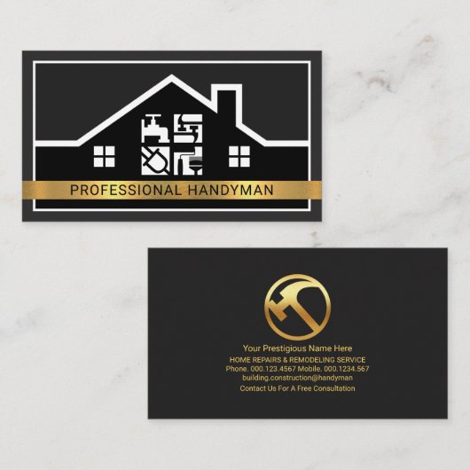 建物フレームクリエイティブ手作り窓 名刺 (正面/裏面)