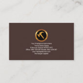 建物フレーム木目テクスチャ建築 名刺 (裏面)