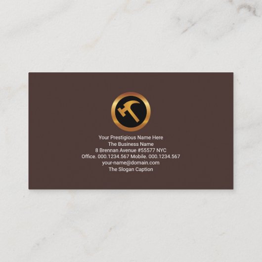 建物フレーム木目テクスチャ建築 名刺 (裏面)