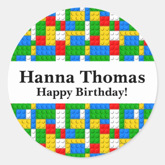 建物ブリック誕生日 ラウンドシール (正面)