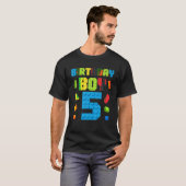 建物ブリック5th誕生日少年5 5年間マスター tシャツ (正面フル)