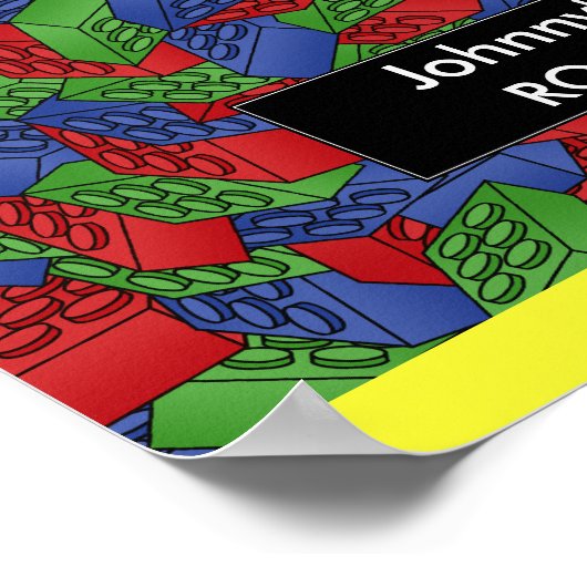 建物ブロックのポスター – 子供用ルーム ポスター (角)