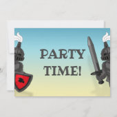 建物ブロックキャッスル誕生日招待状 招待状 (裏面)