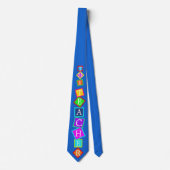 建物ブロックパーソナライズされたカラー先生ネクタイ ネクタイ (正面)