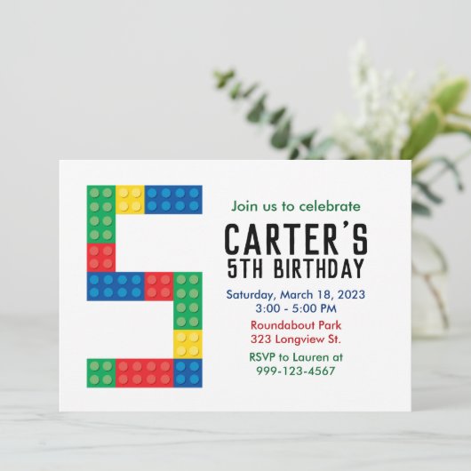 建物ブロックパーティの招待状5パーティー 招待状 (スタンド正面)