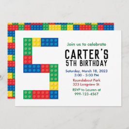 建物ブロックパーティの招待状5パーティー 招待状