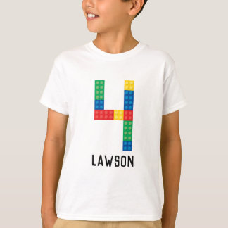 建物ブロックパーティーシャツ4歳 Tシャツ