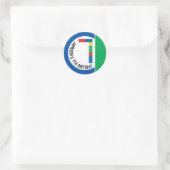 建物ブロックパーティーステッカー(7番目のパーティー) ラウンドシール (バッグ)