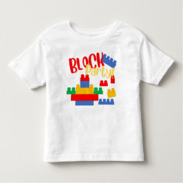 建物ブロックパーティーメガブロック トドラーTシャツ
