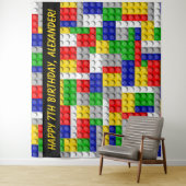建物ブロックブリックボーイズバースデーパーティーバック タペストリー (インサイチュ)