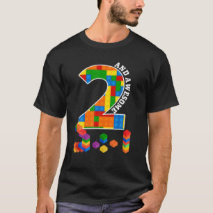 建物ブロックブリック2歳素晴らし誕生日 Tシャツ