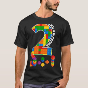 建物ブロックブリック2歳素晴らし誕生日 Tシャツ