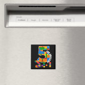 建物ブロックブリック5歳素晴らし誕生日 マグネット (インサイチュ (食洗機))