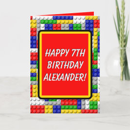 建物ブロックブリッ頭が切れるクボーイ誕生日 カード