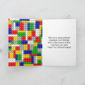 建物ブロックプライマリーカラーボーイの誕生日/パーティー カード (内部)