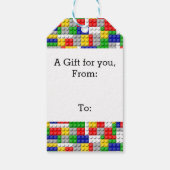 建物ブロックプライマリーカラーボーイの誕生日/パーティー ギフトタグ (裏面)