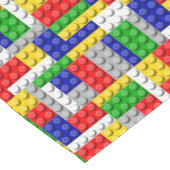 建物ブロックプライマリーカラーボーイの誕生日/パーティー ショートテーブルランナー (コーナー)