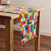 建物ブロックプライマリーカラーボーイの誕生日/パーティー ショートテーブルランナー (インサイチュ)