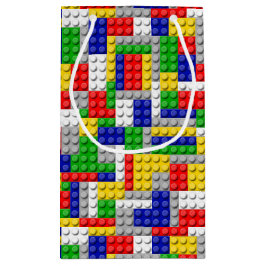 建物ブロックプライマリーカラーボーイの誕生日/パーティー スモールペーパーバッグ