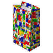 建物ブロックプライマリーカラーボーイの誕生日/パーティー スモールペーパーバッグ (正面アングル)