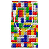 建物ブロックプライマリーカラーボーイの誕生日/パーティー スモールペーパーバッグ (正面)